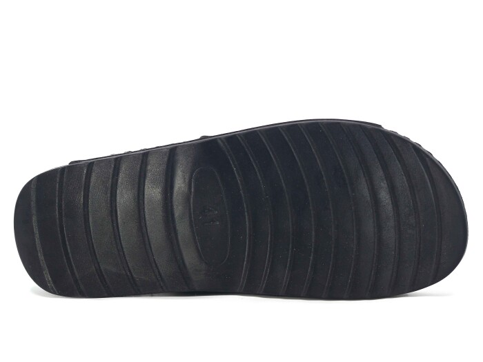 Enova Merdane M246-0108 Çift Tokalı Monta Kutulu Günlük Terlik Siyah - 3