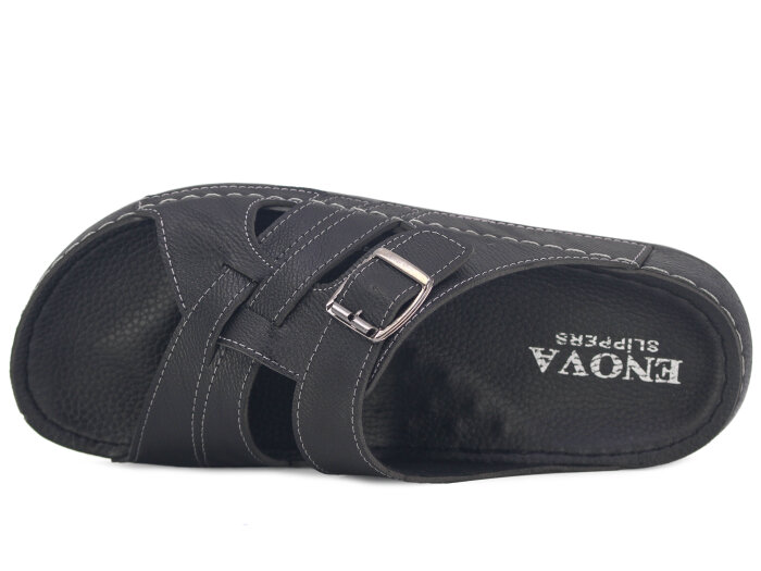 Enova Merdane M246-0117 Monta Kutulu Günlük Terlik Siyah - Enova (1)