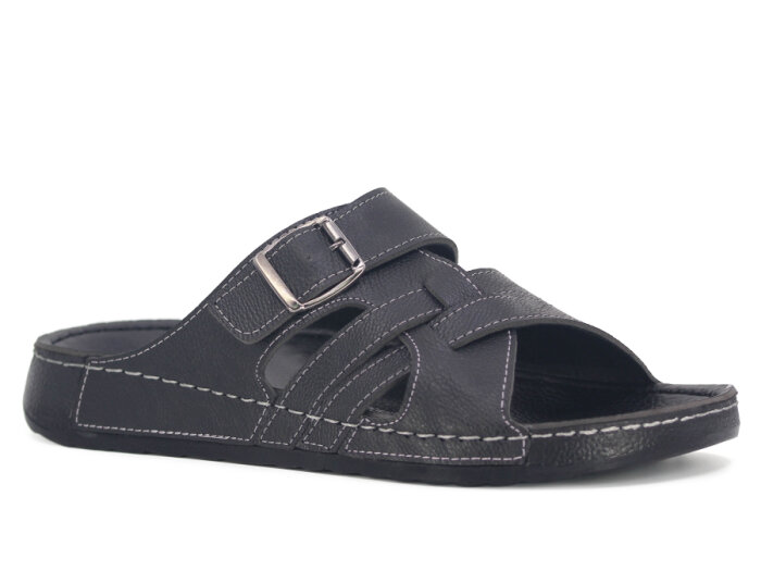 Enova Merdane M246-0117 Monta Kutulu Günlük Terlik Siyah - 1