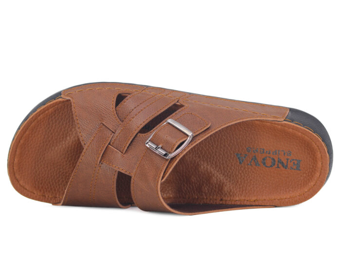 Enova Merdane M246-0117 Monta Kutulu Günlük Terlik Taba - 2