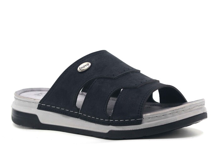 Enova Merdane M253-0102 Monta Kutulu Günlük Terlik Siyah - Enova