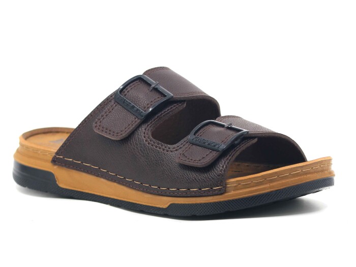 Enova Merdane M253-0202 Monta Kutulu Günlük Terlik Kahve - Enova