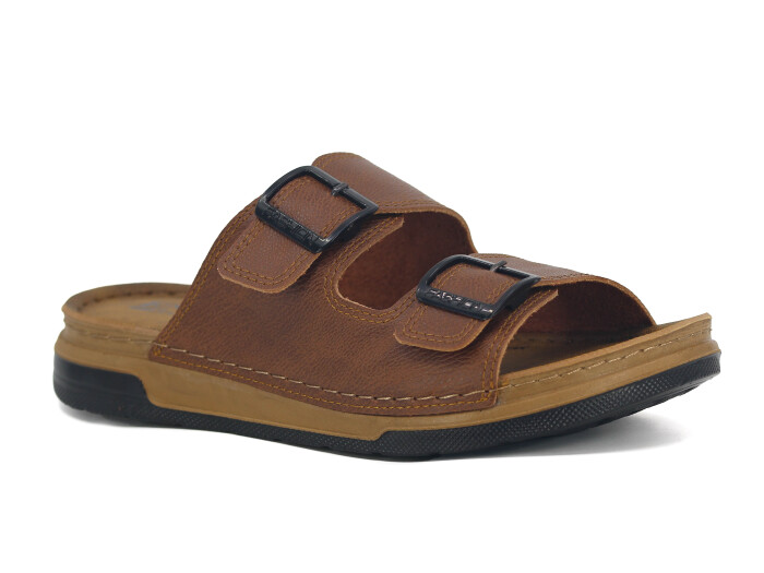 Enova Merdane M253-0202 Monta Kutulu Günlük Terlik Taba - Enova