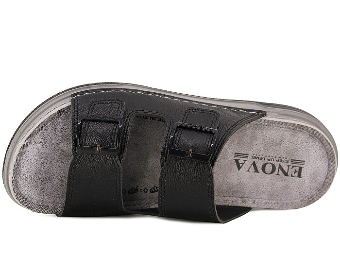 Enova Merdane M253-0202(42-44) Monta Kutulu Günlük Terlik Siyah - 2