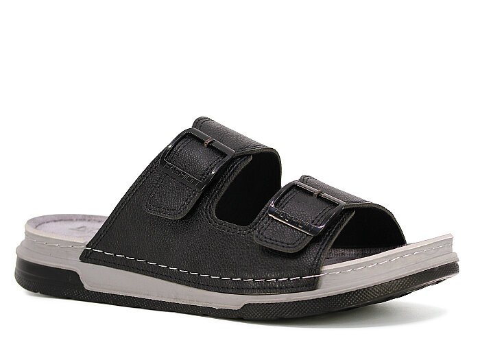 Enova Merdane M253-0202(42-44) Monta Kutulu Günlük Terlik Siyah - Enova