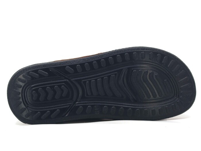 Enova Merdane M254-0103 Geçmeli Monta Kutulu Günlük Terlik Kahve - 3