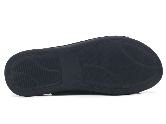 Enova Merdane M256-0105 Çift Toka Çift Taban Monta Kutulu Günlük Terlik Siyah - 3
