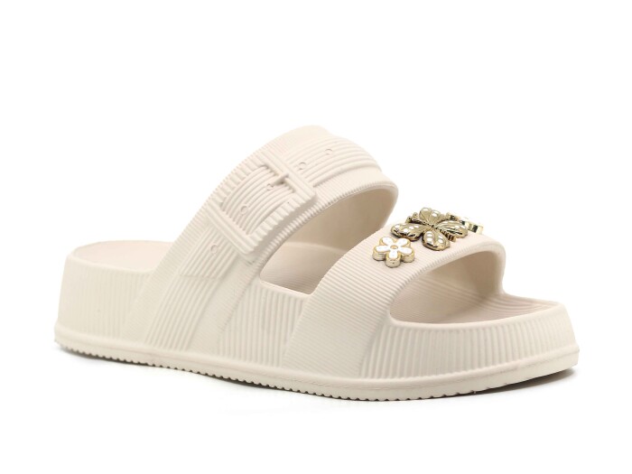 Enova Zenne EZ-204 Taşlı Lux Eva Terlik Bej - Enova