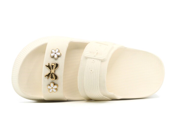 Enova Zenne EZ-204 Taşlı Lux Eva Terlik Krem - 2