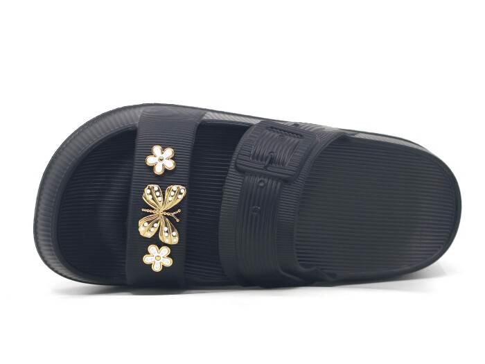 Enova Zenne EZ-204 Taşlı Lux Eva Terlik Siyah - Enova (1)