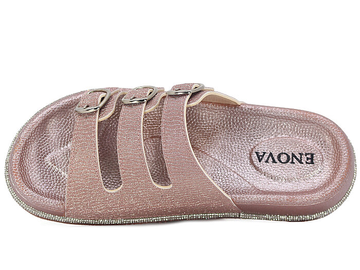 Enova Zenne Z08-0206/1 Çift Toka Günlük Terlik Pembe - 2