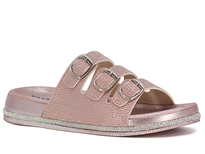 Enova Zenne Z08-0206/1 Çift Toka Günlük Terlik Pembe - 1