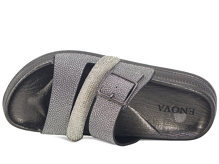 Enova Zenne Z14-0103 Üç Bant Günlük Terlik Füme - 2