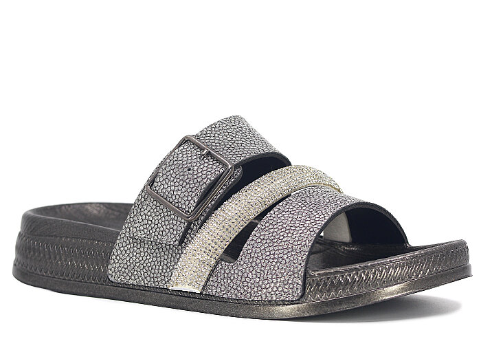 Enova Zenne Z14-0103 Üç Bant Günlük Terlik Füme - 1