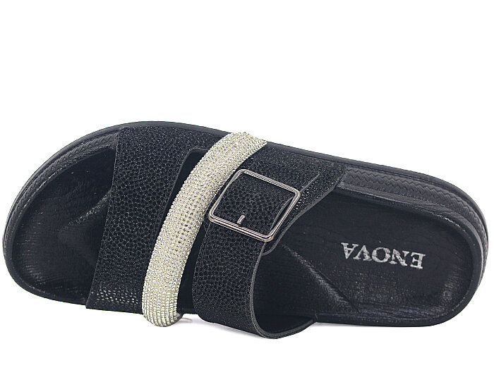 Enova Zenne Z14-0103 Üç Bant Günlük Terlik Siyah - Enova (1)