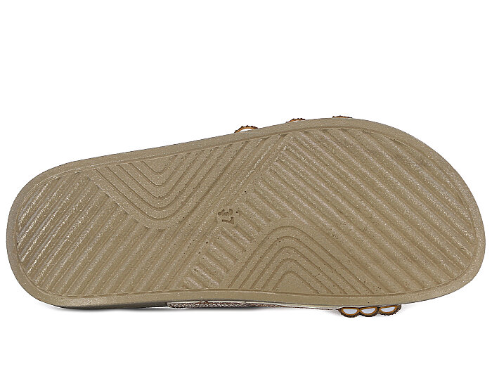 Enova Zenne Z14-0104 Taşlı Tokalı Günlük Terlik Altın - 3