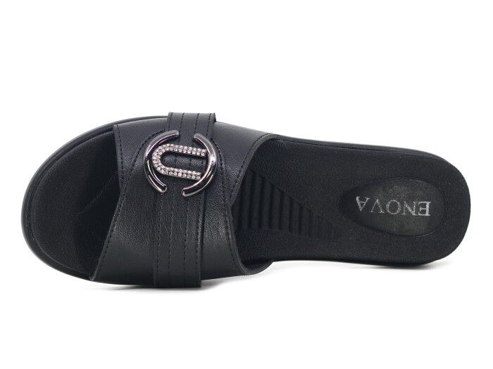 Enova Zenne Z162-0109 Kutulu Günlük Terlik Siyah - Enova (1)