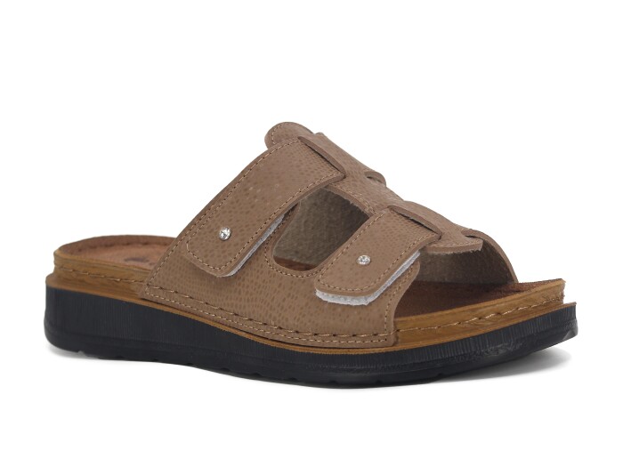 Enova Zenne Z163-0103 Kutulu Günlük Terlik Vizon - Enova