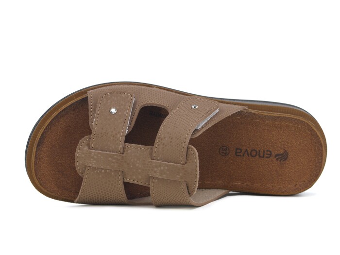 Enova Zenne Z163-0103 Kutulu Günlük Terlik Vizon - Enova (1)