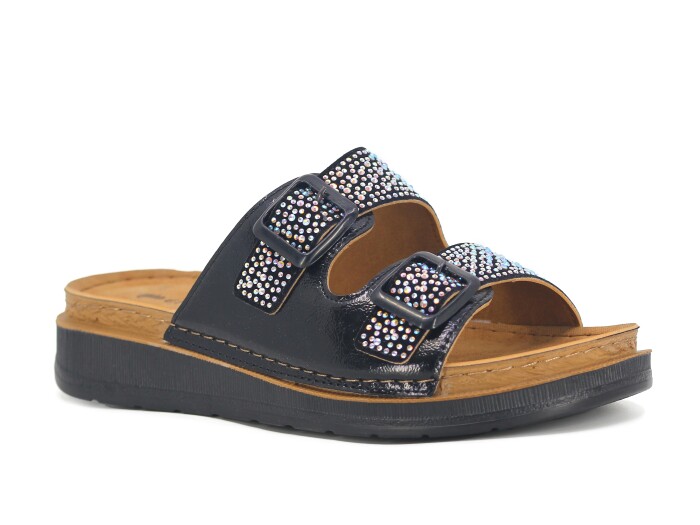 Enova Zenne Z163-0124 Kutulu Günlük Terlik Siyah - Enova