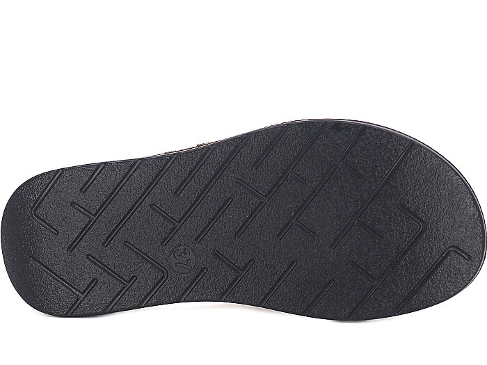 Enova Zenne Z163-0131 Çapraz Bantlı Günlük Terlik Altın - 3