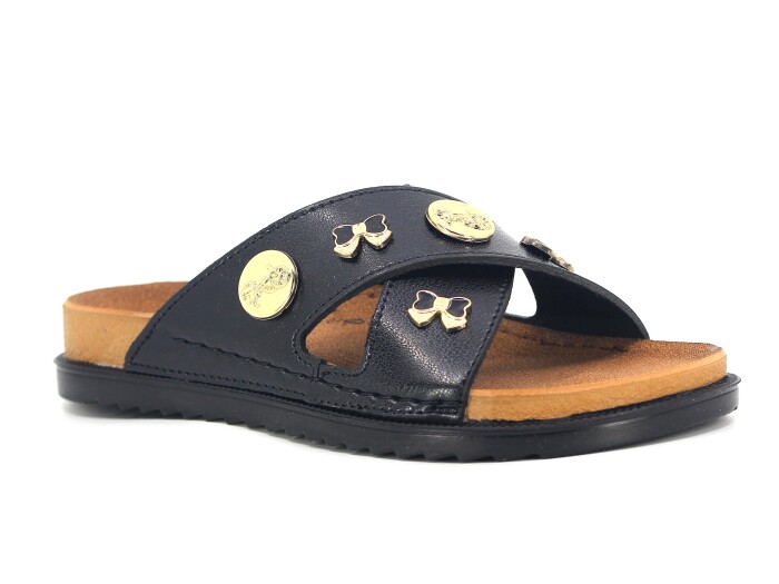 Enova Zenne Z166-0126 Kutulu Günlük Terlik Siyah - Enova