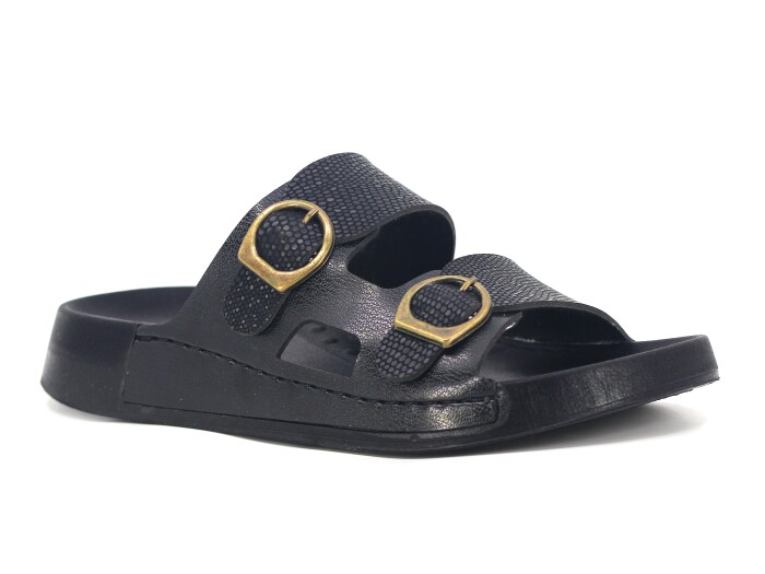 Enova Zenne Z167-0117 Kutulu Günlük Terlik Siyah - Enova