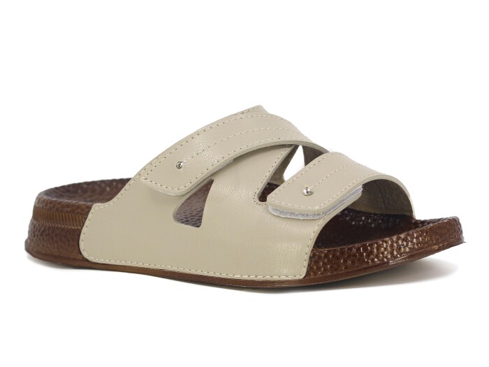 Enova Zenne Z169-0108 Kutulu Günlük Terlik Krem - Enova