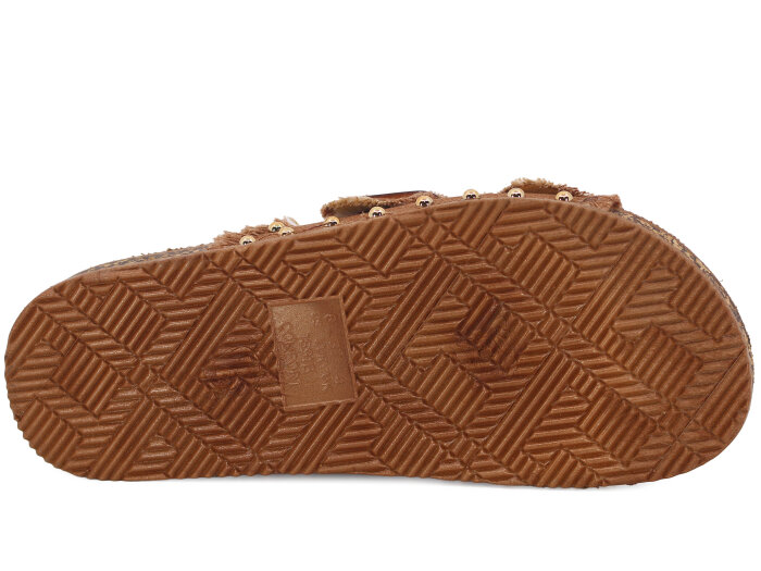 Enova Zenne Z183-0115 Çift Toka Taşlı Günlük Terlik Taba - 3