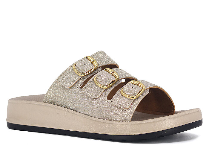 Enova Zenne Z231-0203/1 Günlük Terlik Altın - 1