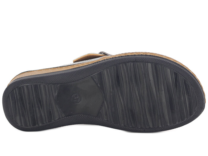 Enova Zenne Z77-0101 Çapraz Tokalı Günlük Terlik Gümüş - 3