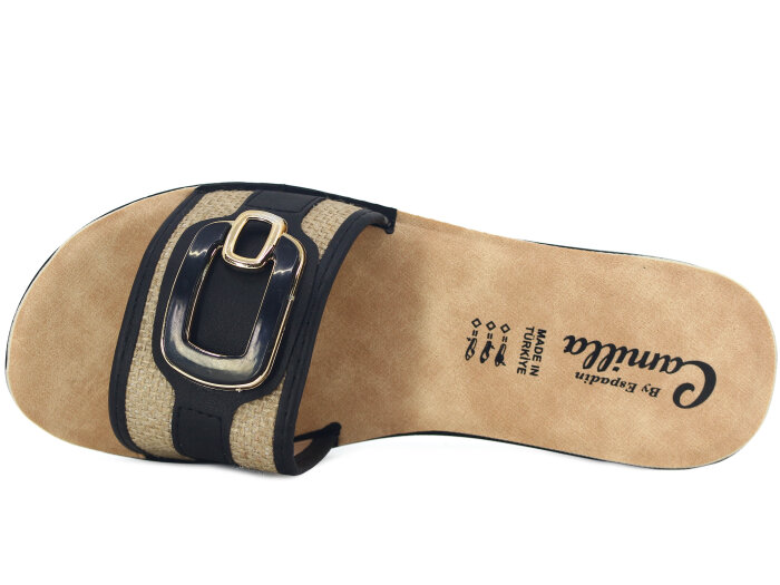 Espadin Zenne Z-1906 Kare Tokalı Günlük Terlik Vizon - Espadin (1)