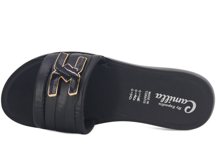 Espadin Zenne Z-2021 Tokalı Günlük Terlik Siyah - 2
