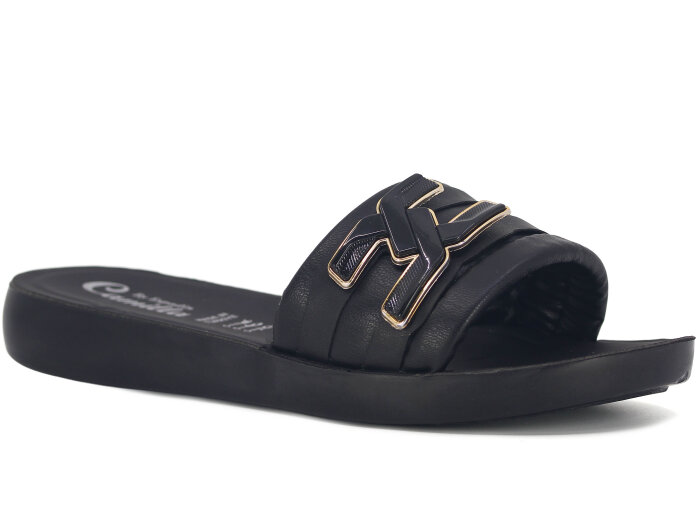 Espadin Zenne Z-2021 Tokalı Günlük Terlik Siyah - Espadin