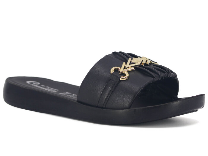 Espadin Zenne Z-2022 Zincir Tokalı Günlük Terlik Siyah - 1