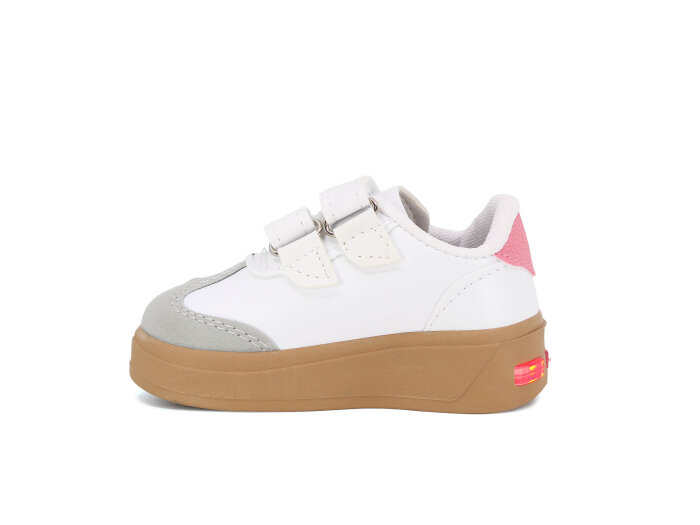 Esra Bebe Işıklı samba Spor Ayakkabı Beyaz - Pembe - Esra (1)