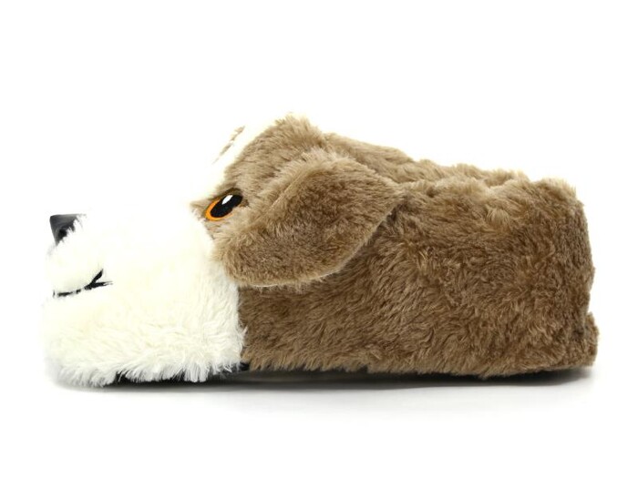 Esra Merdane Hayvanlı Ev Ayakkabısı Köpekli Kahve - Esra (1)