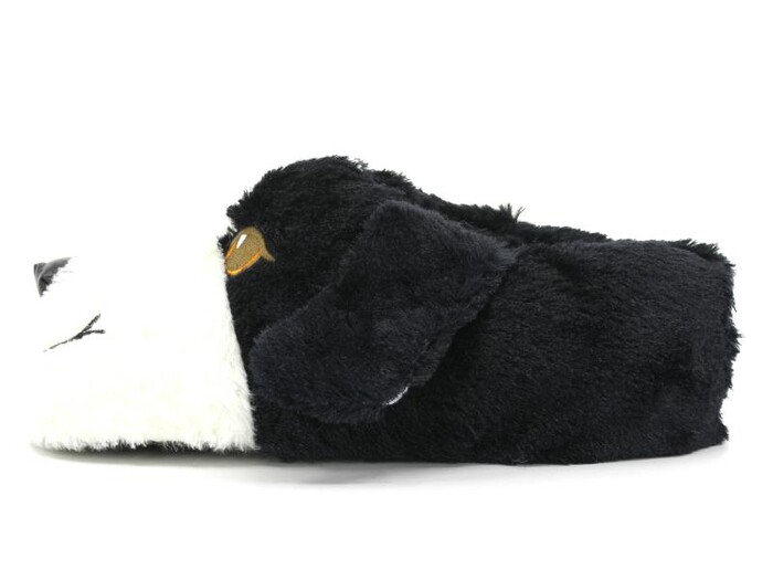 Esra Merdane Hayvanlı Ev Ayakkabısı Köpekli Siyah - Esra (1)