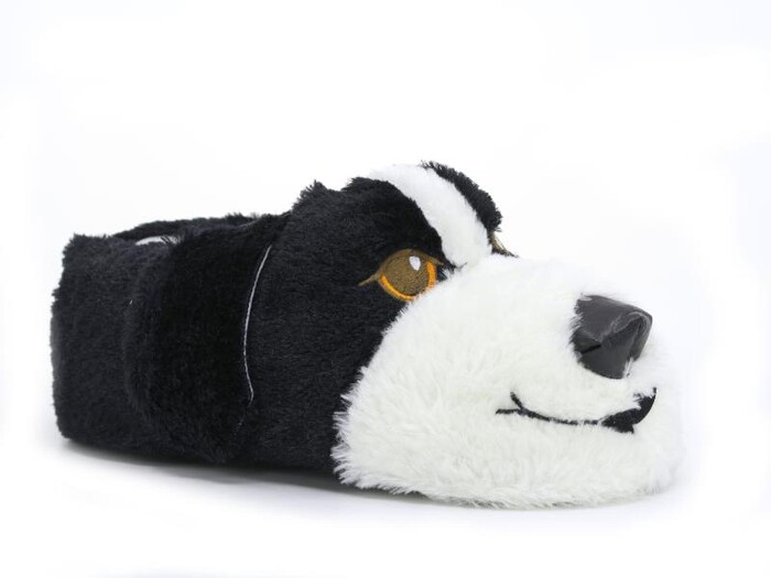 Esra Merdane Hayvanlı Ev Ayakkabısı Köpekli Siyah - Esra