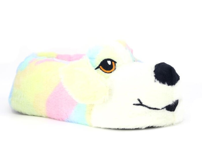 Esra Zenne Hayvanlı Tavşan Köpek Ev Ayakkabısı Köpekli Gökkuşağı - Esra