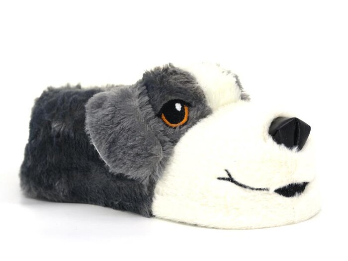 Esra Zenne Hayvanlı Tavşan Köpek Ev Ayakkabısı Köpekli Gri - Esra