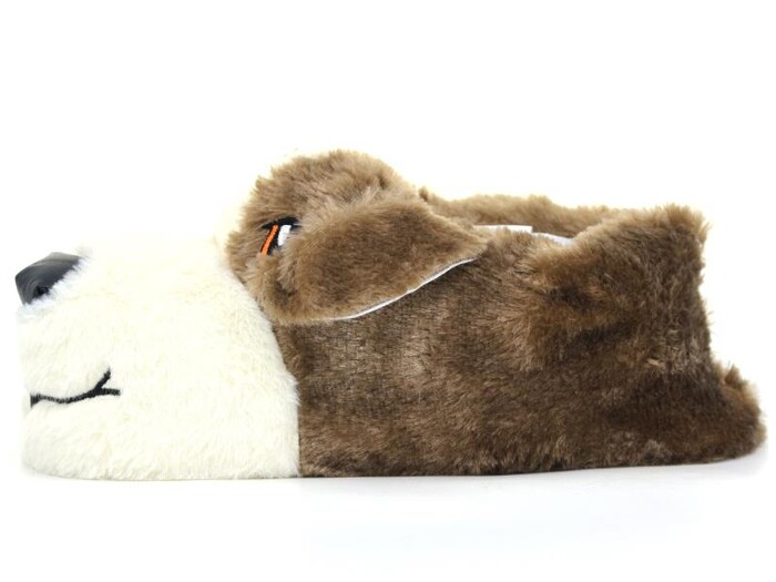 Esra Zenne Hayvanlı Tavşan Köpek Ev Ayakkabısı Köpekli Kahve - Esra (1)