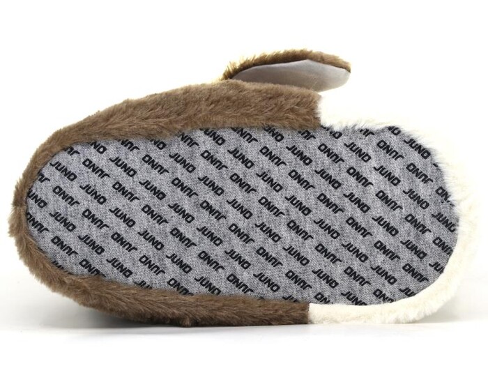 Esra Zenne Hayvanlı Tavşan Köpek Ev Ayakkabısı Köpekli Kahve - 3