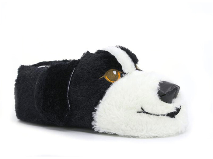 Esra Zenne Hayvanlı Tavşan Köpek Ev Ayakkabısı Köpekli Siyah - Esra