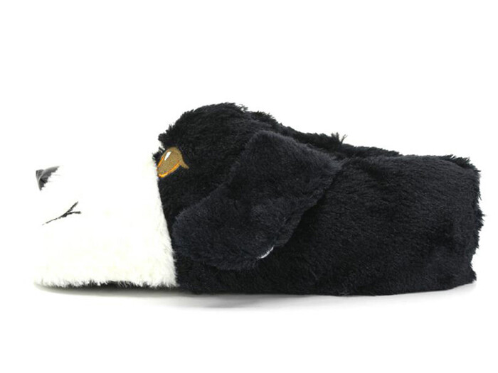 Esra Zenne Hayvanlı Tavşan Köpek Ev Ayakkabısı Köpekli Siyah - Esra (1)