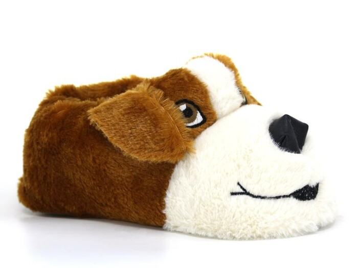 Esra Zenne Hayvanlı Tavşan Köpek Ev Ayakkabısı Köpekli Taba - 1