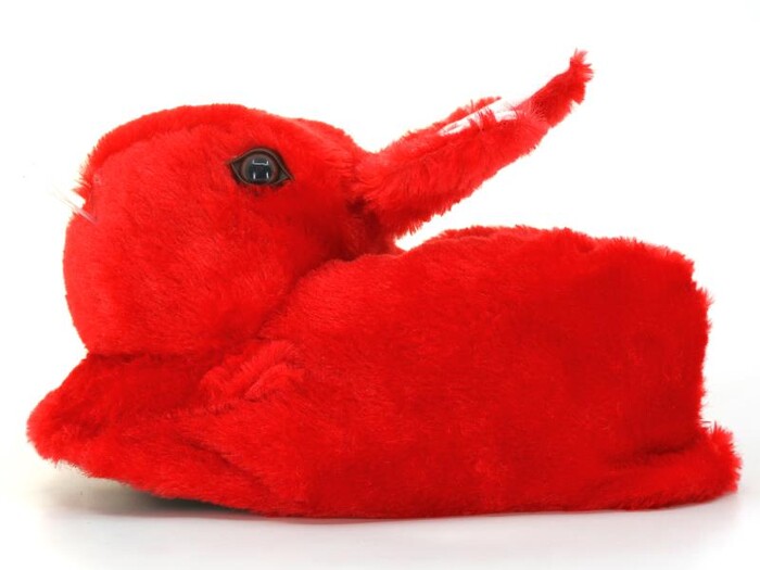 Esra Zenne Hayvanlı Tavşan Köpek Ev Ayakkabısı Tavşanlı Kırmızı - Esra (1)