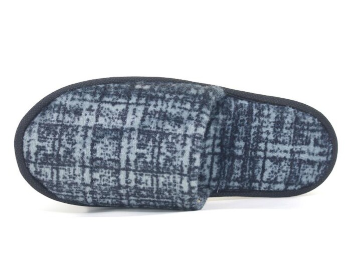 Auris Merdane İthal Lüx Çanak Terlik Çizgili Gri - 2