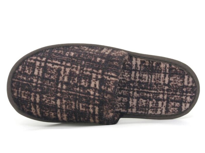 Auris Merdane İthal Lüx Çanak Terlik Çizgili Kahve - Auris (1)