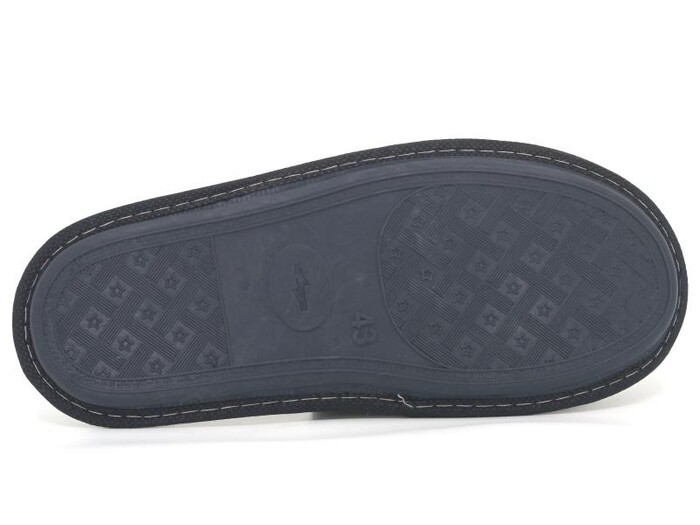 Auris Merdane İthal Lüx Çanak Terlik Çizgili Siyah - 3